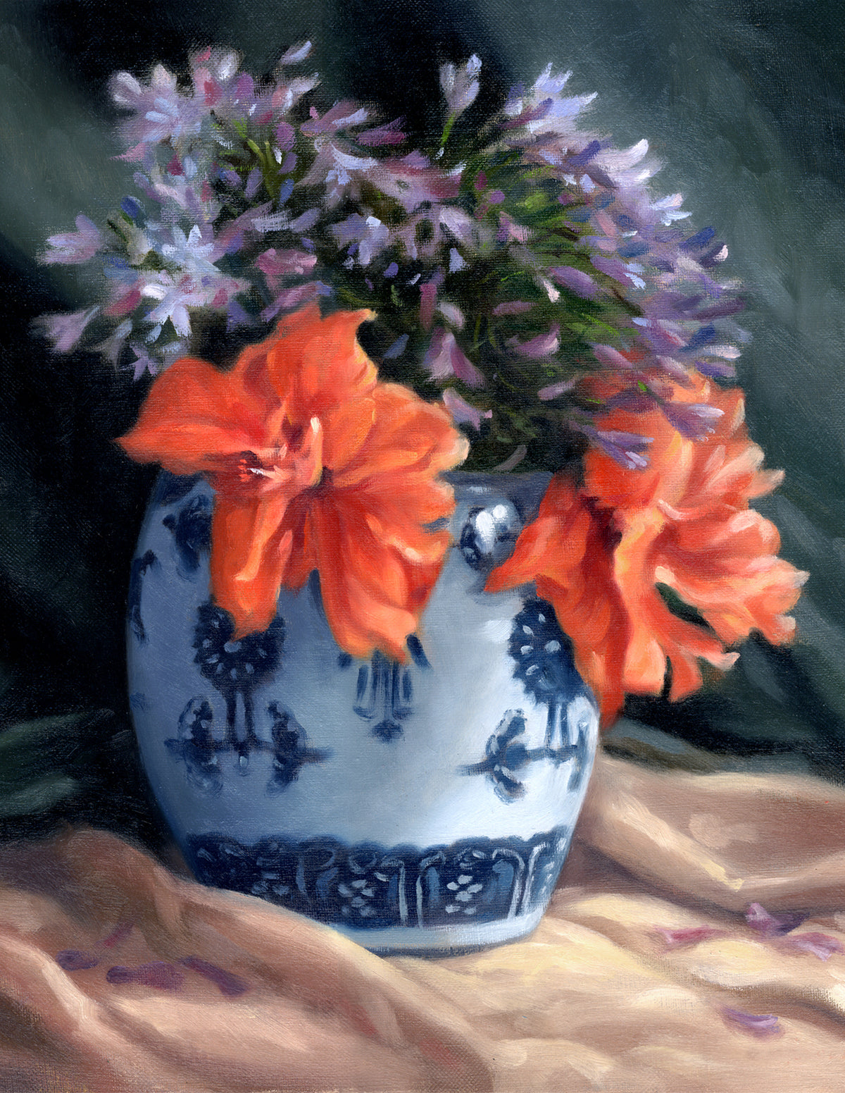 Study in Orange and Blue