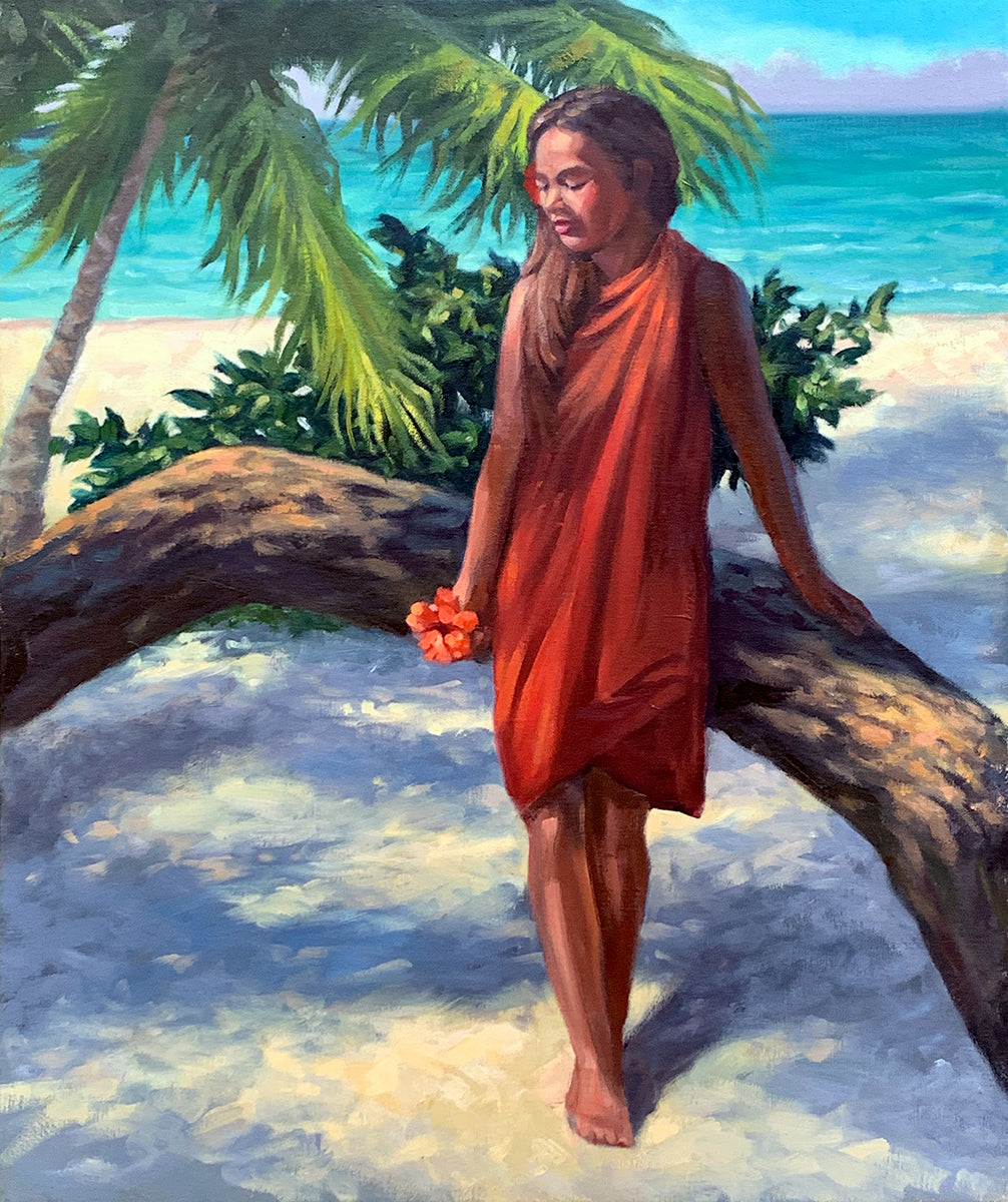 Wahine With Hibiscus